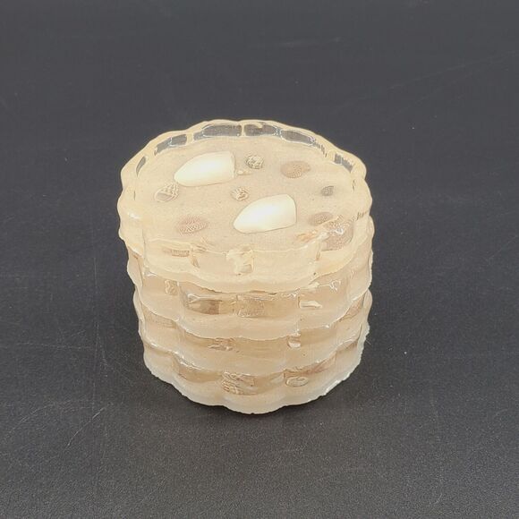 Vintage Resin Sand and Seashell Coaster Set of 4 - Picture 1 of 5